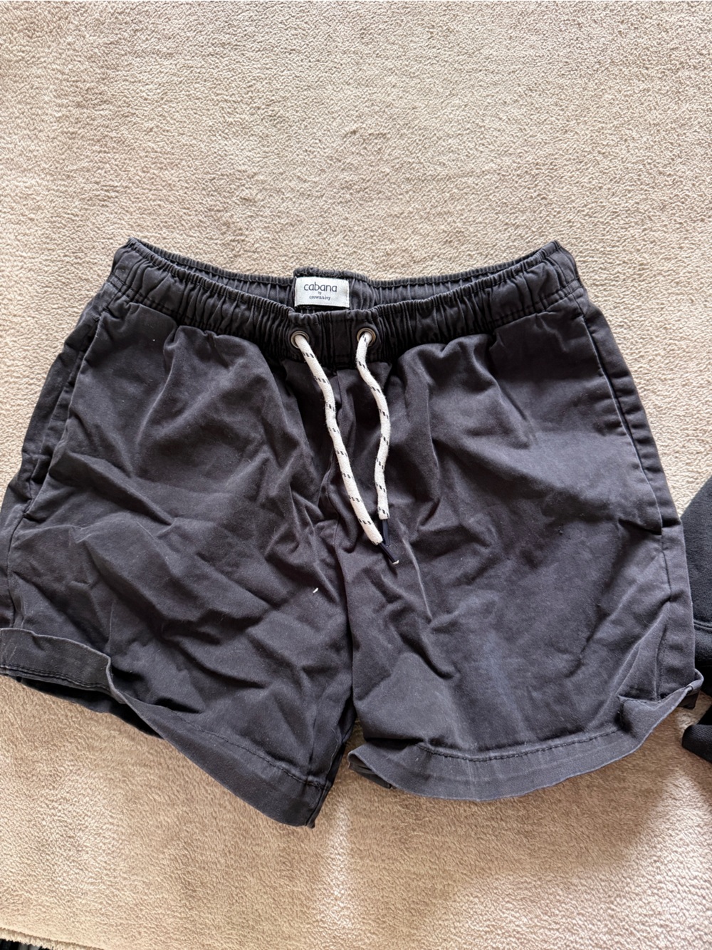 Cabana Life Men's Black Athletic Drawstring Shorts